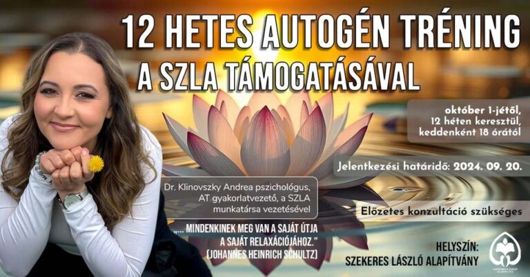 12 hetes Autogén Tréning Szabadkán (2024.10.22.)