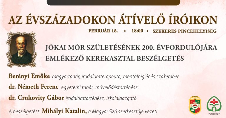 Az évszázadokon átívelő íróikon — Jókai 200 – kerekasztal beszélgetés (2025.02.18.)